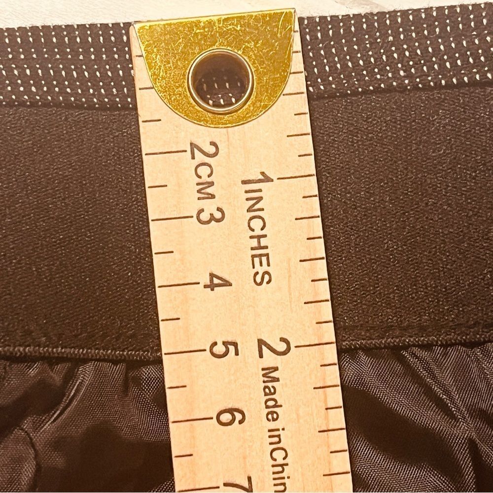 Kim Rogers Career Classic Dress Pants Brown Tan Black Pockets Flat Front Size 12 - Picture 9 of 11